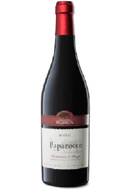 VINO VIGNETI RADICA PAPAROCCO MONTEPULCIANO D'ABRUZZO DOC cl. 75