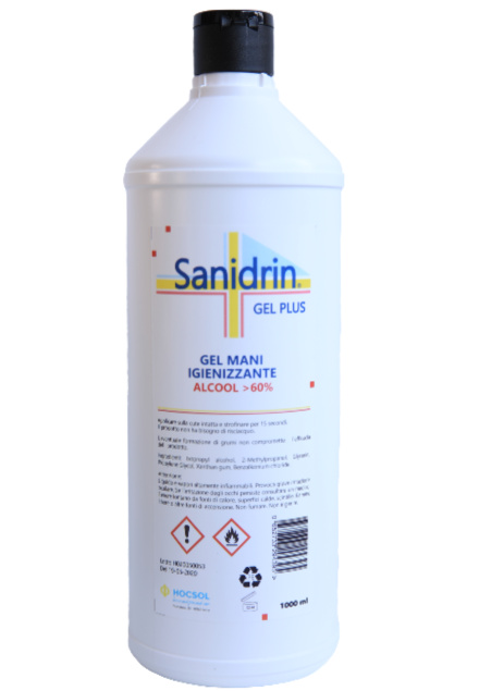 SANIDRIN GEL PLUS MANI 1000 ML RICARICA
