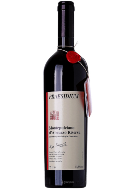 VINO PRAESIDIUM MONTEPULCIANO D'ABRUZZO RISERVA '15 DOC cl. 75